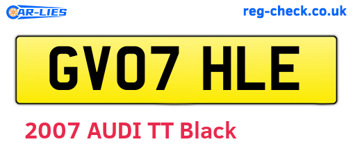 GV07HLE are the vehicle registration plates.