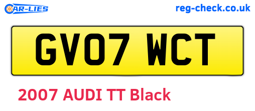 GV07WCT are the vehicle registration plates.