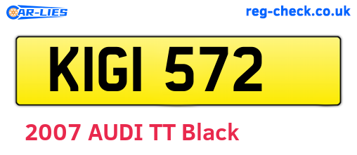 KIG1572 are the vehicle registration plates.
