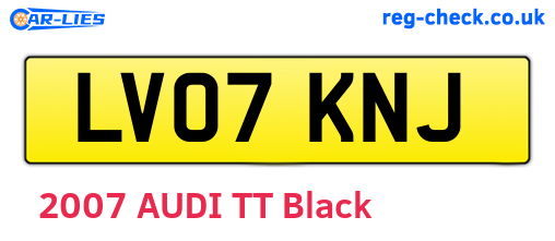 LV07KNJ are the vehicle registration plates.