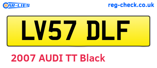 LV57DLF are the vehicle registration plates.