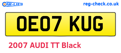 OE07KUG are the vehicle registration plates.