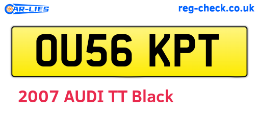 OU56KPT are the vehicle registration plates.