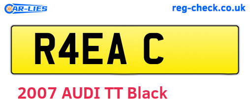 R4EAC are the vehicle registration plates.
