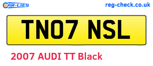 TN07NSL are the vehicle registration plates.
