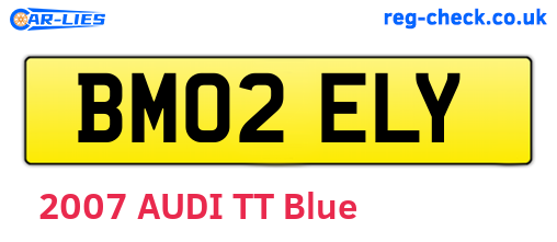 BM02ELY are the vehicle registration plates.