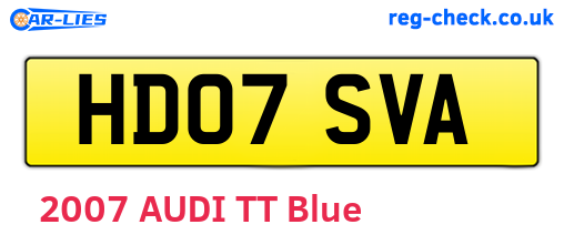 HD07SVA are the vehicle registration plates.