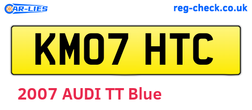KM07HTC are the vehicle registration plates.
