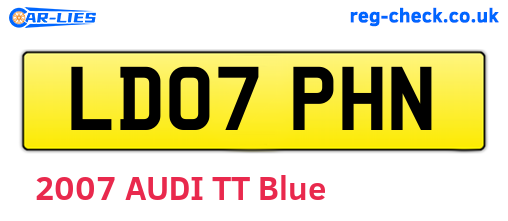 LD07PHN are the vehicle registration plates.