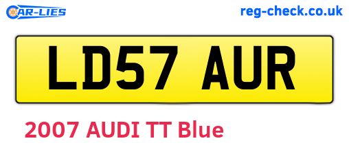 LD57AUR are the vehicle registration plates.