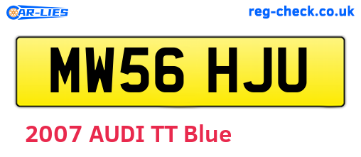MW56HJU are the vehicle registration plates.