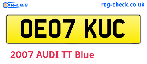OE07KUC are the vehicle registration plates.