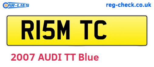 R15MTC are the vehicle registration plates.