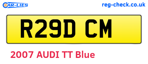 R29DCM are the vehicle registration plates.