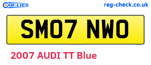 SM07NWO are the vehicle registration plates.