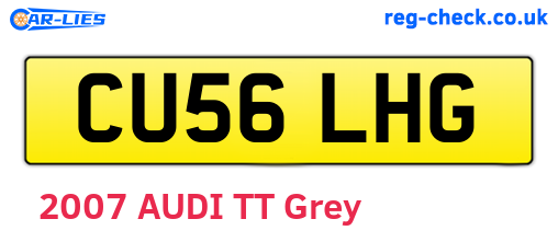 CU56LHG are the vehicle registration plates.