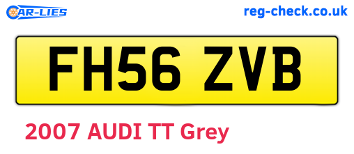 FH56ZVB are the vehicle registration plates.
