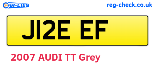 J12EEF are the vehicle registration plates.
