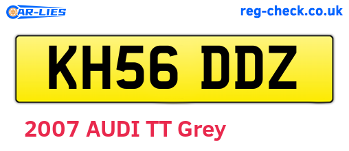 KH56DDZ are the vehicle registration plates.