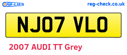 NJ07VLO are the vehicle registration plates.