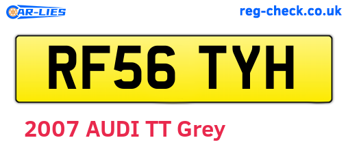 RF56TYH are the vehicle registration plates.