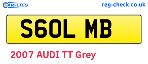 S60LMB are the vehicle registration plates.