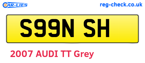 S99NSH are the vehicle registration plates.