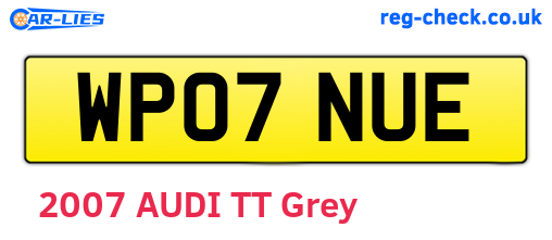 WP07NUE are the vehicle registration plates.
