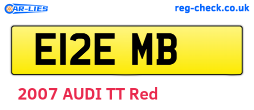 E12EMB are the vehicle registration plates.