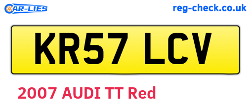 KR57LCV are the vehicle registration plates.