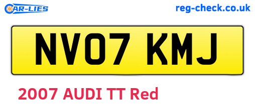 NV07KMJ are the vehicle registration plates.
