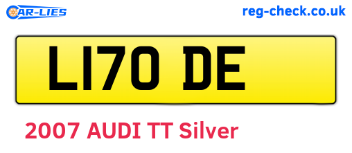 L17ODE are the vehicle registration plates.