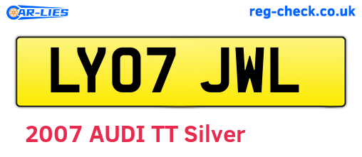 LY07JWL are the vehicle registration plates.