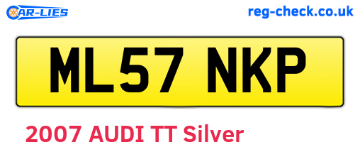 ML57NKP are the vehicle registration plates.