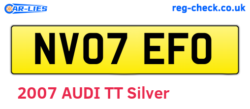 NV07EFO are the vehicle registration plates.