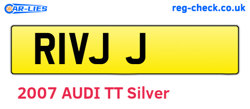 R1VJJ are the vehicle registration plates.