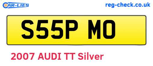 S55PMO are the vehicle registration plates.