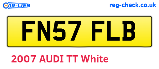 FN57FLB are the vehicle registration plates.