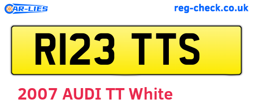 R123TTS are the vehicle registration plates.