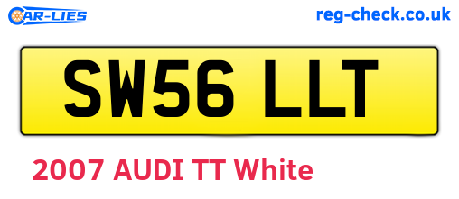 SW56LLT are the vehicle registration plates.