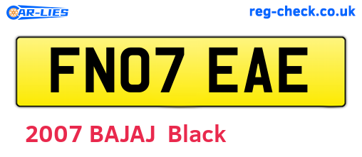 FN07EAE are the vehicle registration plates.