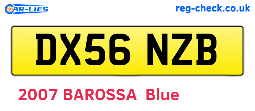 DX56NZB are the vehicle registration plates.