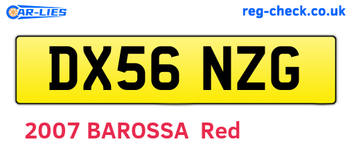 DX56NZG are the vehicle registration plates.