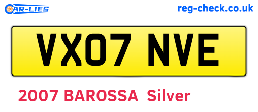 VX07NVE are the vehicle registration plates.