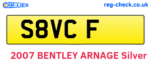 S8VCF are the vehicle registration plates.