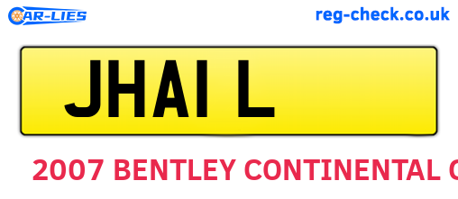 JHA1L are the vehicle registration plates.
