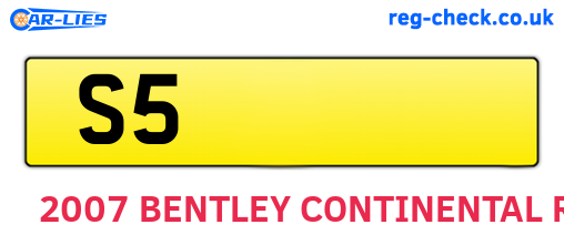 S5 are the vehicle registration plates.