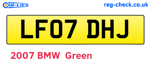 LF07DHJ are the vehicle registration plates.