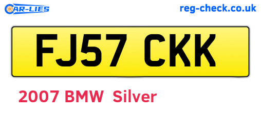 FJ57CKK are the vehicle registration plates.