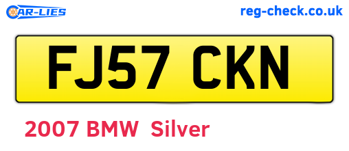 FJ57CKN are the vehicle registration plates.